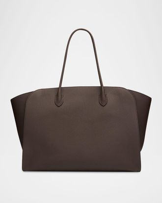 The Row Marlo 17 Matte Grain Leather Tote Bag