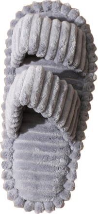 Generic Fluffy Open Toe Slippers for Women UK Sale,Faux Fur Memory Foam Fuzzy Plush Fleece Womens Band Back Strap Slip On Sliders Lounge Wear Warm Cozy Plush 