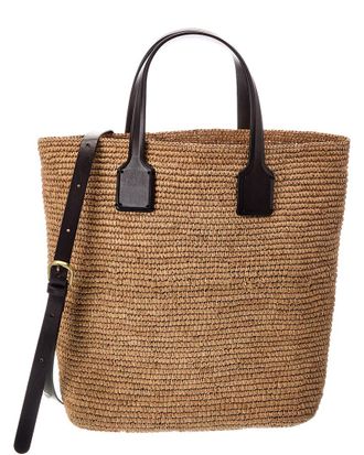 Dragon Diffusion Sacha Straw & Leather Tote
