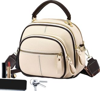 Generic Bag - 8.66x7.48x5.12 Inches PU+polyester Shoulder Bag With Adjustable Strap | Multi-Pocket Travel Purse For Women & Men | Everyday Purse - Travel, Wor