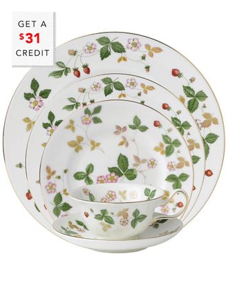 Wedgwood Wild Strawberry 5Pc Place Settingwith $31 Credit