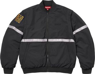 SUPREME SS26 Zip-Off Sleeve Reflective Stripe Jacket Black SUP-SS26-137-BLK