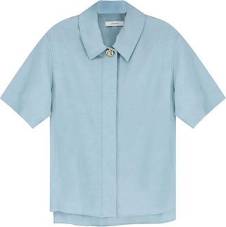 Joseph Volu Light Linen Blend Shirt - female - Joseph - Shirts - Blue - XS - Blouses & Shirts