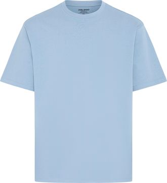 Blend T-Shirt BLEND BHFISHER OVERSIZE TEE, Herren, Gr. XXL, faded denim, Single Jersey, Obermaterial: 100% Baumwolle, unifarben, relaxed fit normal, Rundhal