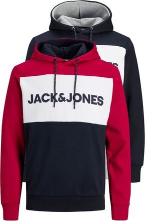 Jack & Jones Jack & Jones Heren Pullover Sweatshirt Multipack, Met Capuchon, Gedrukt Logo