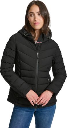 Tommy Hilfiger Womens Essential Lightweight Packable Puffer Jacket Down Alternative Coat, Black, M