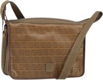 Fendi Pre-owned Cross Body Bags, female, Brown, Size: ONE SIZE Pre-owned Canvas Crossbody Bag