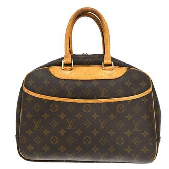 Louis Vuitton Deauville Handbag Monogram Canvas Brown Canvas Handbag (Pre-Owned)