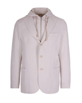 Eleventy Sand Hooded Jacket