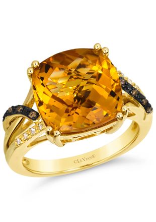 Le Vian Ladies Semi Precious Ring featuring 6 3/4 cts. Cinnamon Citrine set in 14K Honey Gold