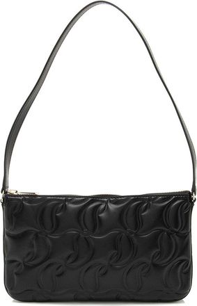 Christian Louboutin Black Embossed Leather & Leather Loubila Shoulder Bag (Authentic Pre-Loved)