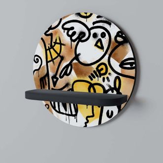 OEM Estanter&iacute;a Redonda Urban Canvas Negra