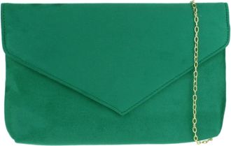 Girly HandBags Womens Plain Clutch Bag (Green)