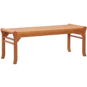 vidaXL Banco De Jard&iacute;n De 2 Plazas De Madera Maciza Eucalipto 120 Cm Vidaxl