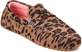 Dearfoams Hazel Sport Knit Driving Loafer in Leopard at Nordstrom, Size 11