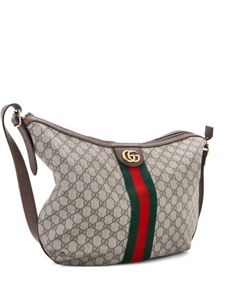 Gucci Ophidia Half Moon GG Coated Canvas Large hobo bag - Toni neutri