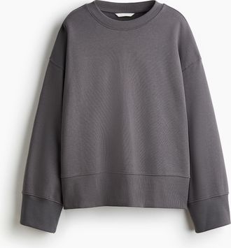 H&M Oversized Sweatshirt aus Baumwolle - Grau