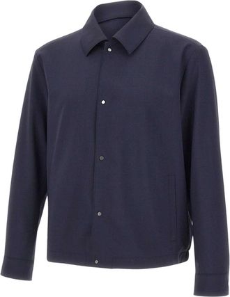 HUGO BOSS Heren, Jassen, Blauw, Maat: XL Wol