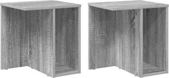 vidaXL Mesa Auxiliar 2 Uds. Gris Sonoma 37 X 32 X 40 Cm Vidaxl