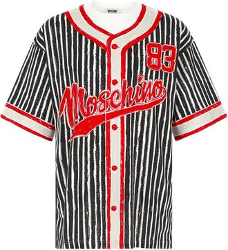 Moschino Bedrukt katoenen jersey T-shirt - Heren - Fitness - Veelkleurig - L - Katoen - Fitness
