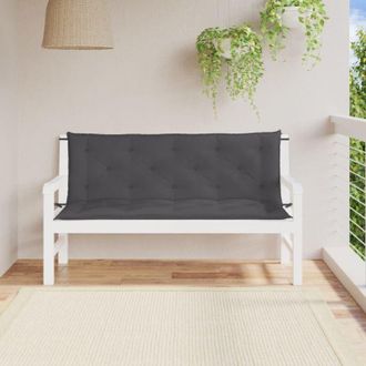vidaXL vidaXL Cuscini Panca Giardino 2pz Antracite 150x50x7cm Tessuto Oxford