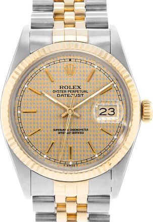 Rolex Pre-owned Rolex Datejust 36 Automatic Chronometer Champagne Dial Mens Watch 16013 CSJ