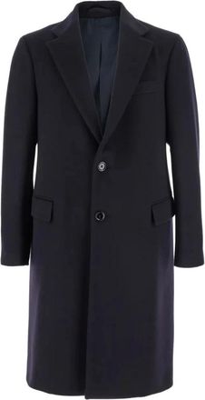 Lardini Enkelrijige wollen jas - Heren - Mantel - Blauw - M - Wol - Jassen