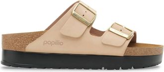 Birkenstock Womens Arizona Pap Flex Platform Sandal In Sandcastle
