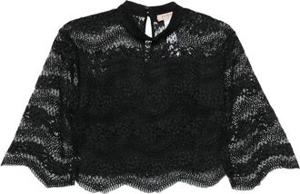 Twin-Set Macram&eacute; Blouse with 3/4 Sleeves