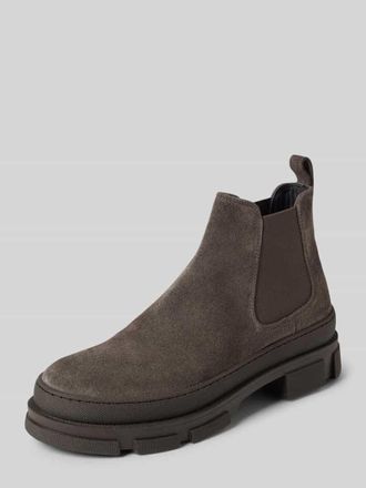 Copenhagen Chelsea Boots aus Leder mit Label-Detail in Taupe, Gr&ouml;&szlig;e 44