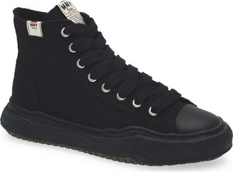 Miharayasuhiro Peterson High Top Sneaker in Black/Black at Nordstrom, Size 10Us