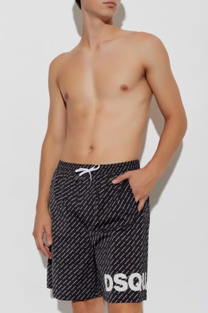 Dsquared2 Monogram Swim Shorts, Mens, Black
