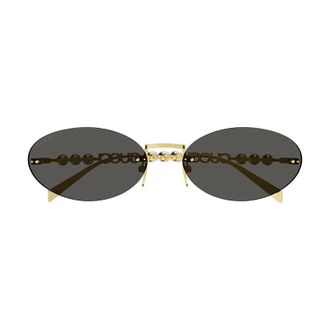 Gucci GG1922S001 Oval Rimless Sunglasses - Gold
