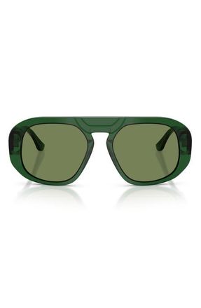 Ferrari 54mm Pillow Sunglasses in Dark Green /Green at Nordstrom