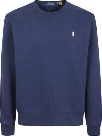 Ralph Lauren Washed Cotton Sweatshirt - Heren - Sweatshirts - Blauw - XL - Katoen - Hoodies & sweatvesten