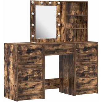 vidaXL Vidaxl - Mesa De Tocador Con Caj&oacute;n 3 Pcs Marr&oacute;n 40 X 41 X 135 Cm