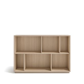 HERDASA Estanter&iacute;a librer&iacute;a en melamina nogal claro 80x119x32 cm