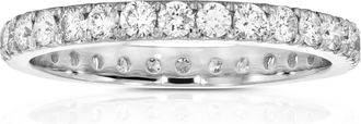 Vir Jewels 1 cttw Lab Grown Diamond Eternity Ring Wedding Band in 14K White Gold For Women