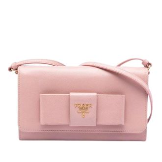 Prada Pre-owned Cross Body Bags, female, Pink, Size: ONE SIZE Pre-owned Wallet on Strap