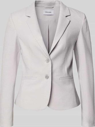 More & More More & More Slim Fit Blazer mit Reverskragen in Hellgrau, Gr&ouml;&szlig;e 38