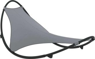 vidaXL Vidaxl - Tumbona Mecedora Con Ruedas Acero Y Tejido Textilene Gris