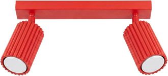 Sollux Lighting Plafone rojo aluminio alt. 16.5 cm