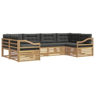 vidaXL Conjunto De Sof&aacute;s De Exterior 6 Pcs Blanco Y Antracita Vidaxl