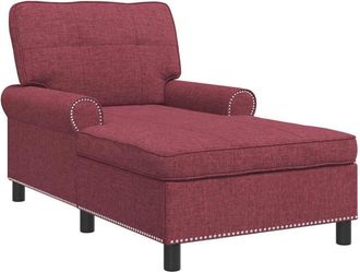 vidaXL Sill&oacute;n Reclinable Con Coj&iacute;n Rojo Vino 91 X 157 X 91 Cm Tela Vidaxl