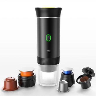 OEM Cafetera Port&aacute;til - Cafetera El&eacute;ctrica De Espresso Para Viajes - Para Coche Y Camping - Compatible Con C&aacute;psulas Nespresso (con Estuche De Transporte)