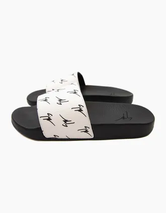 Giuseppe Zanotti Mens Giuseppe Zanotti Burel 10 Logo Sliders White - Size: 11