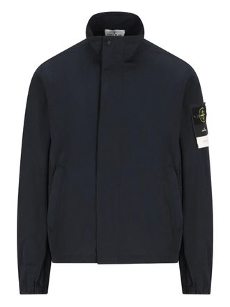 Stone Island high-neck logo jacket - Blu