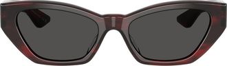 Oliver Peoples 53mm Khaite Cat Eye Sunglasses in Bordeaux Bark /Grey at Nordstrom