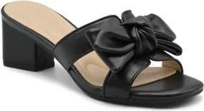 Adrienne Vittadini Arnoldo Slide Sandal in Black Mesh at Nordstrom Rack, Size 7.5