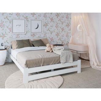 OEM Cama De Madera Blanca - 140x200 Nebraska